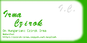 irma czirok business card